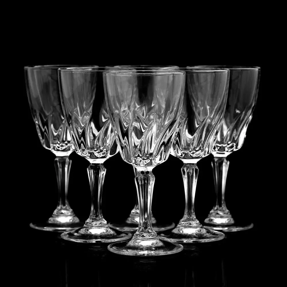 Cristal d'Arques Flamenco Crystal Cordial Glass Set French Luxury MCM Stemware